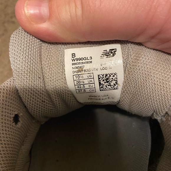 Womens New Balance 990 v3 Grey White Made in USA Size 10.5 W990GL3 - Picture 6 of 6